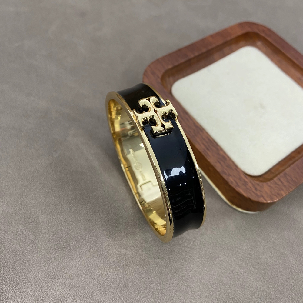 Tory Burch Enamel Inlaid Letter Personalized Bracelet